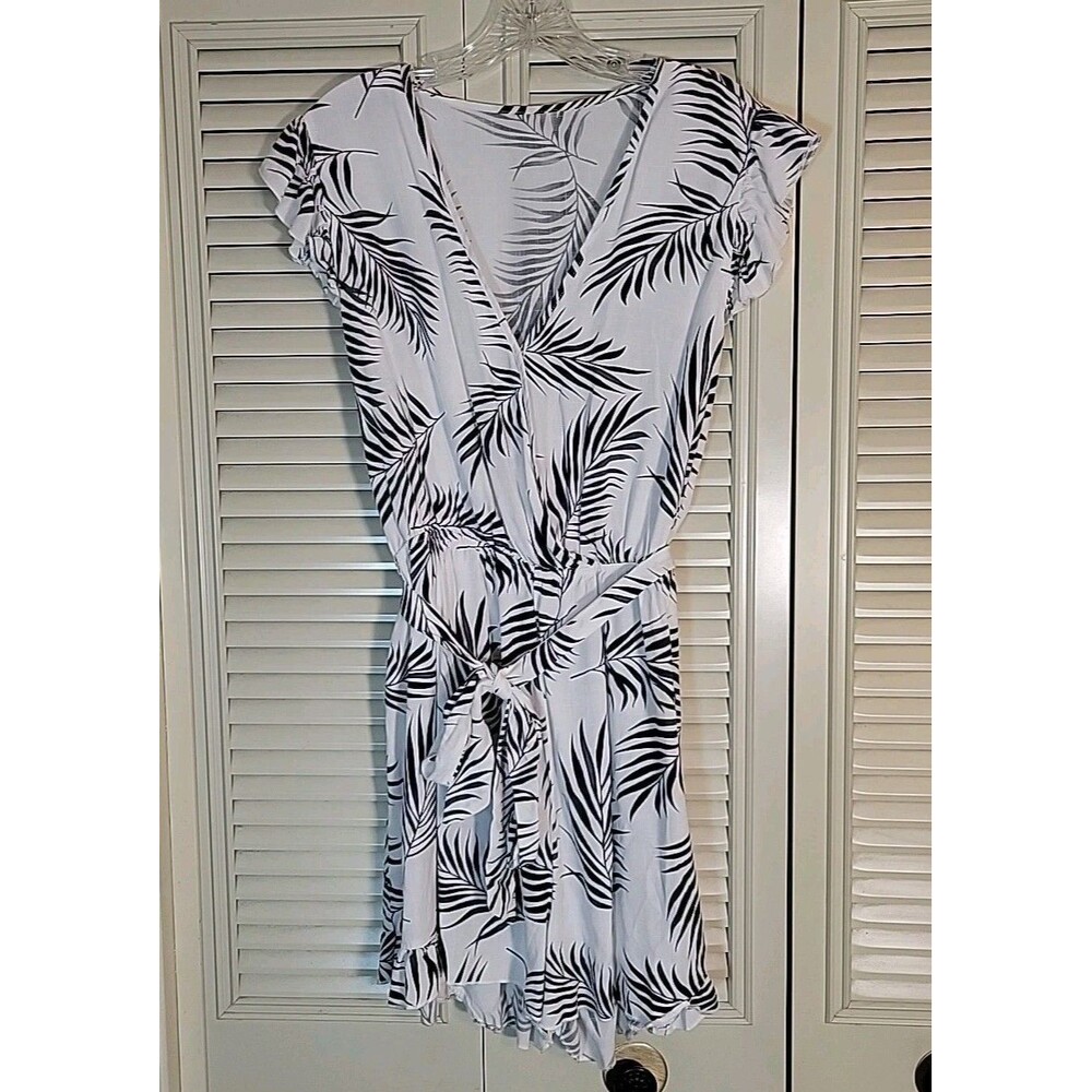 Cupshe - Womens Tropical Flutter Sleeve Loose Leg Romper Sz XL